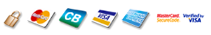 Modes de paiement : Eurocard – Mastercard, CB, Visa, American Express, Virement bancaire. (MasterCard SecureCode, Verified by Visa)